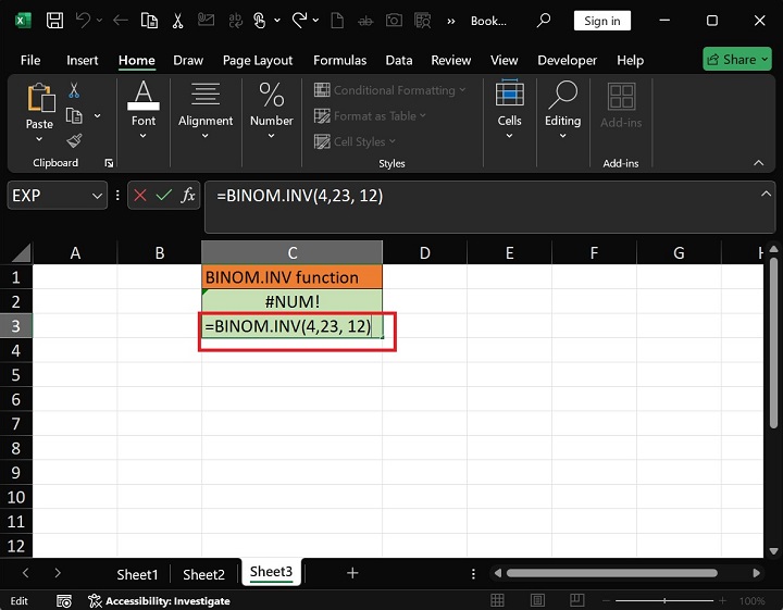 BINOM.INV Function in Excel 6
