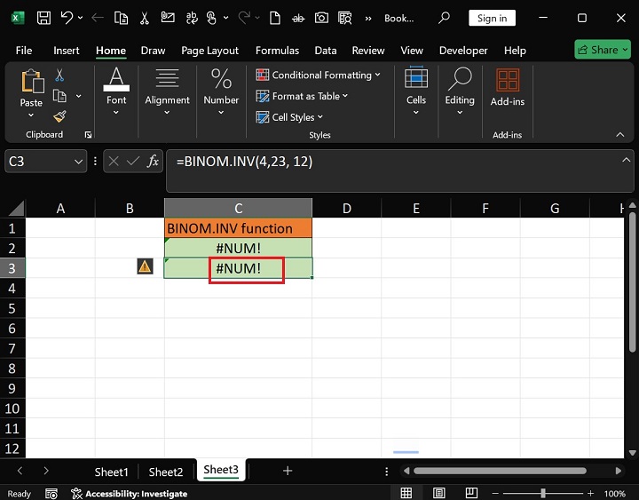BINOM.INV Function in Excel 7