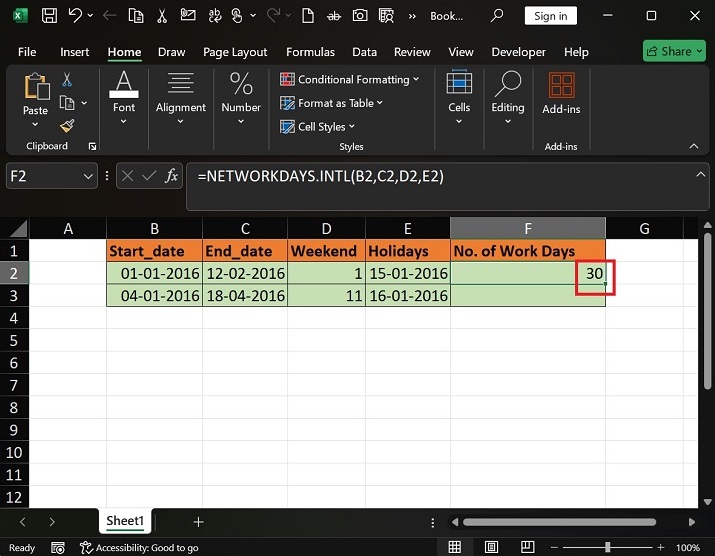 Calculating 9 Working Days to Resolve Ticket3