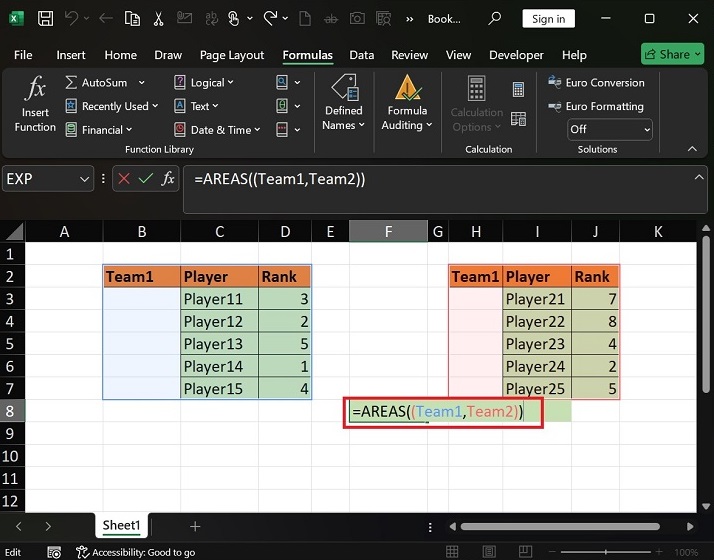 Counting Number of Regions Through AREAS Function1