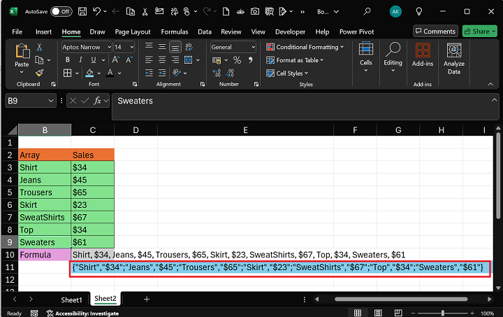 Excel ARRAYTOTEXT Function 5