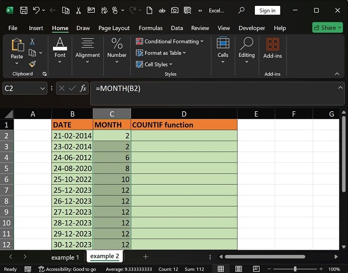 Finding Number of Dates from Specific Month2