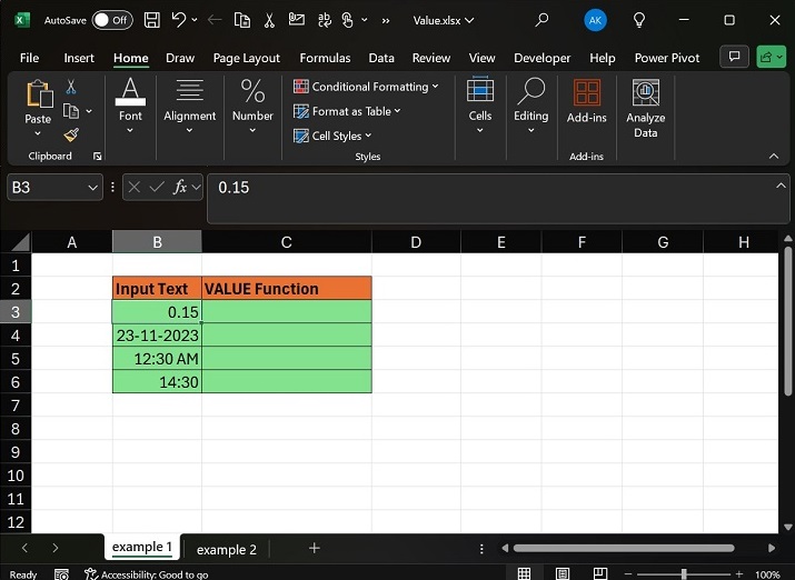 How to Apply VALUE Function in the Excel1