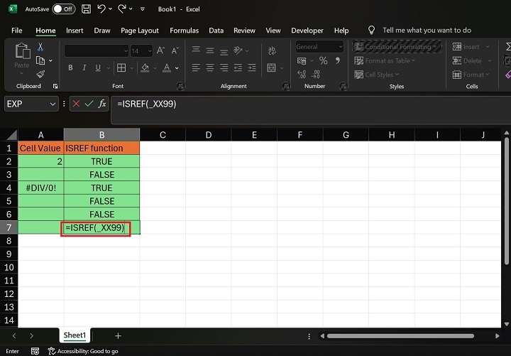 How to Execute ISREF Function in Excel10