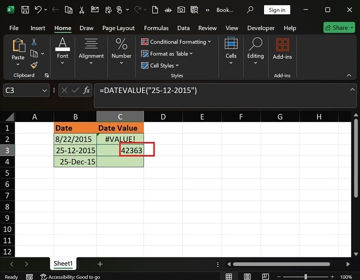 How to use DATEVALUE Function in Excel5