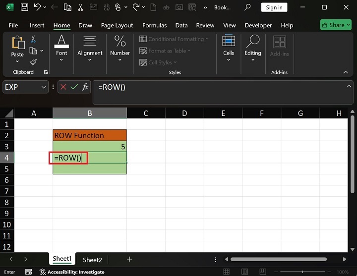 How to use ROW Function in Excel3