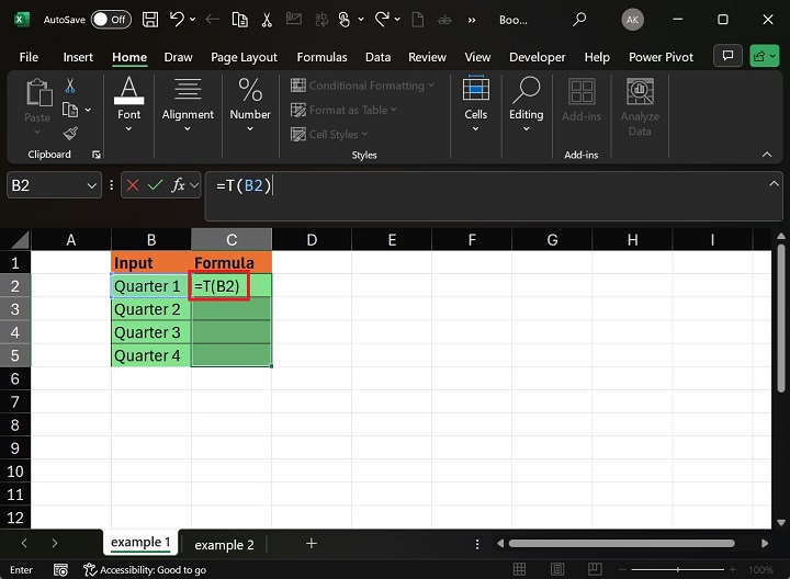 How to use the T Function in Excel1