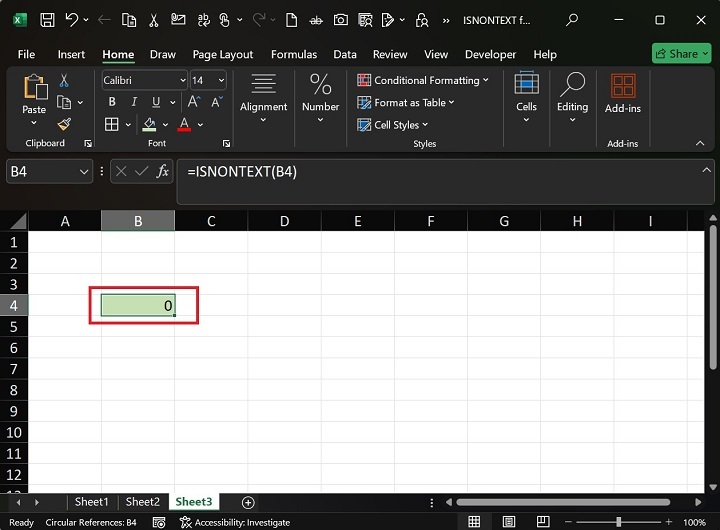 ISNONTEXT Function does not Handle Circular Reference2