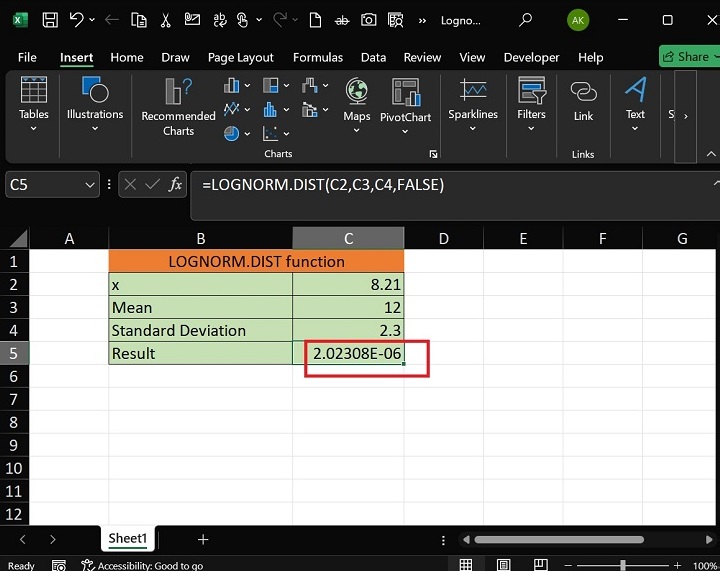 LOGNORM.DIST Function3