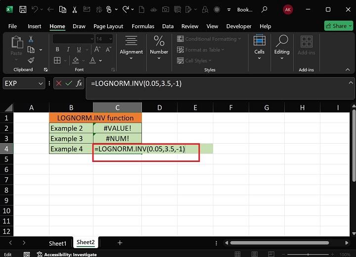 LOGNORM.INV Function7