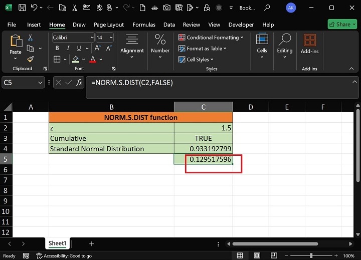 NORM.S.DIST Function3