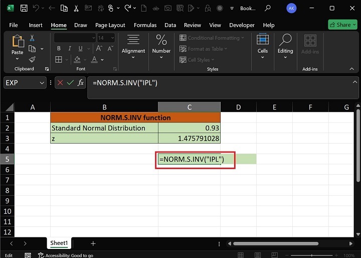 NORM.S.INV Function3