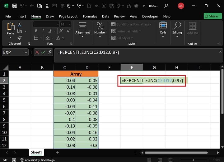 PERCENTILE.INC Function1