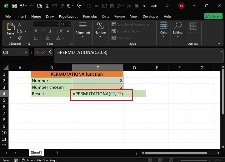 PERMUTATIONA Function1