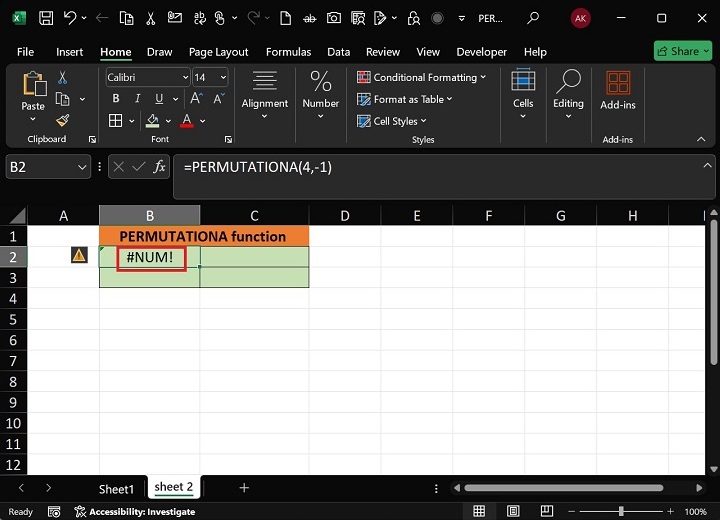 PERMUTATIONA Function4