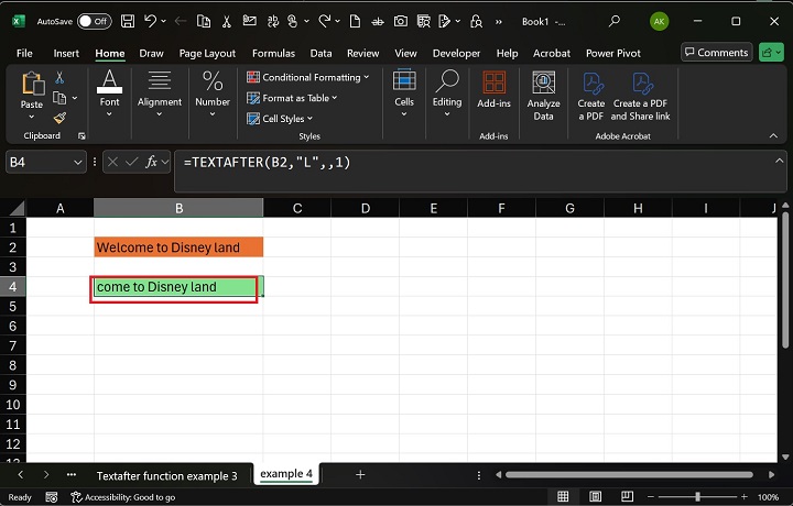 TEXTAFTER Function Distinguishes Uppercase