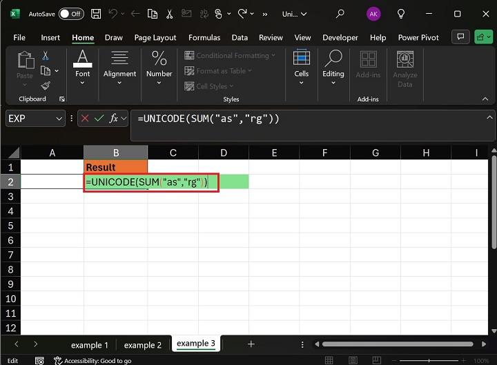 UNICODE Function Will Retrieve VALUE Error1