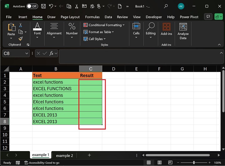 Use of PROPER function in Excel for Entire Column1