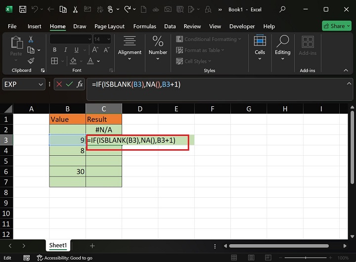 Using IF Statement to Test Whether Cell is Empty3