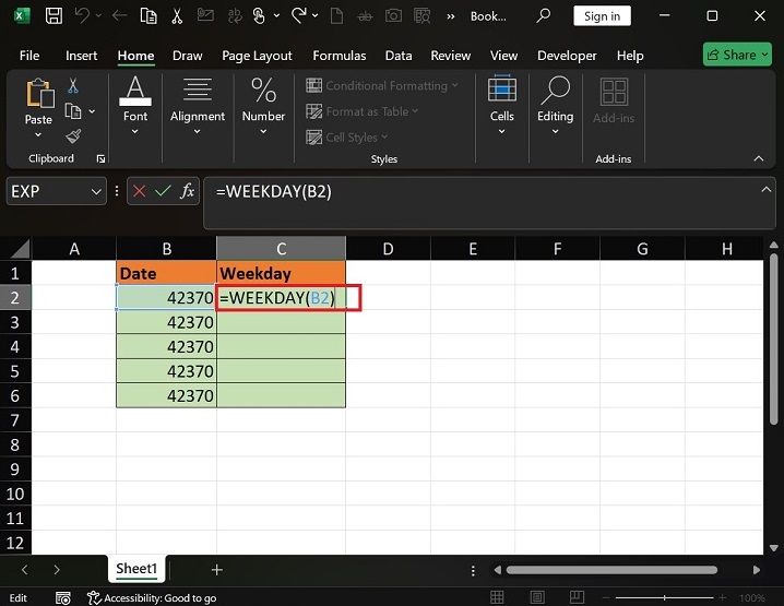 What does WEEKDAY Function do in Excel1