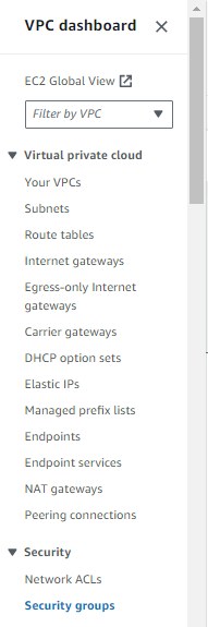Access the Amazon VPC Console