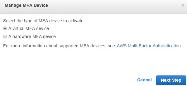 Manage MFA Device