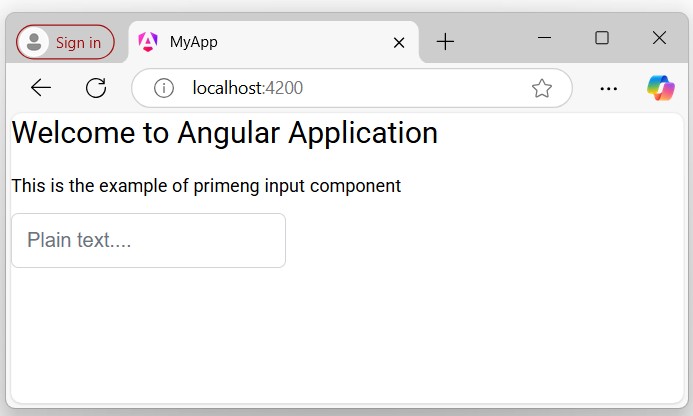 primeng input component