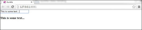 Aurelia Data Binding Two Way
