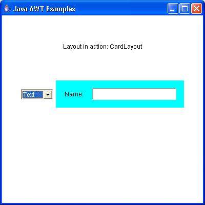 AWT CardLayout