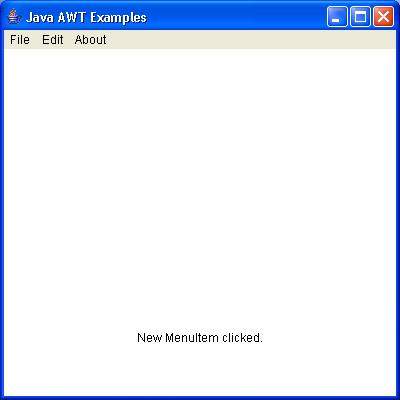 AWT MenuItem