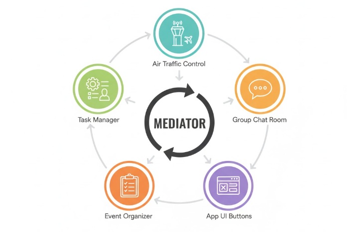 Real World Use Cases of Mediator Design Pattern
