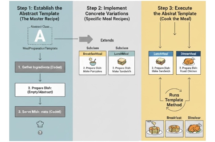 Steps to Implement Template Method Design Pattern