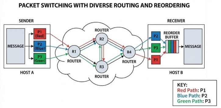 Packets Taking Different Routes