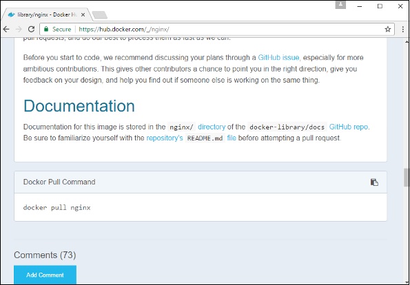 Docker Pull Command for NGINX