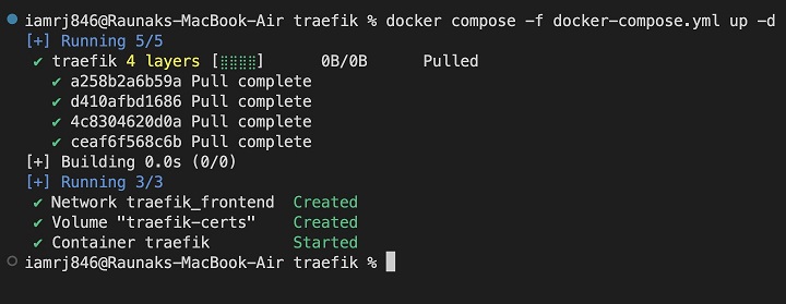 Start the Traefik Container