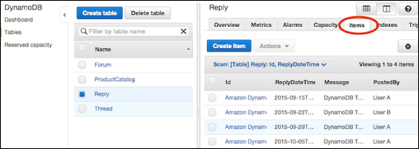 Delete Items Using the GUI Console