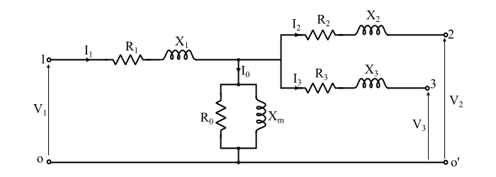 Equivalent Circuit of Three Winding Transformer