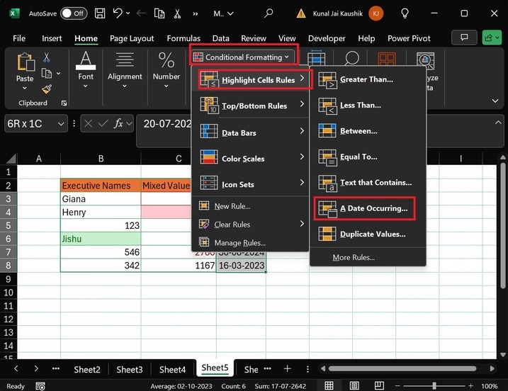 Cell Rules in Excel 15