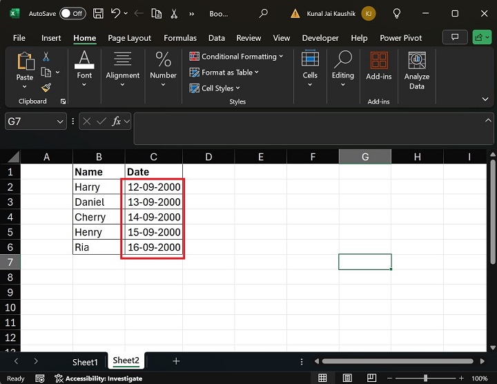 Date Column converted to Appropriate Date Format