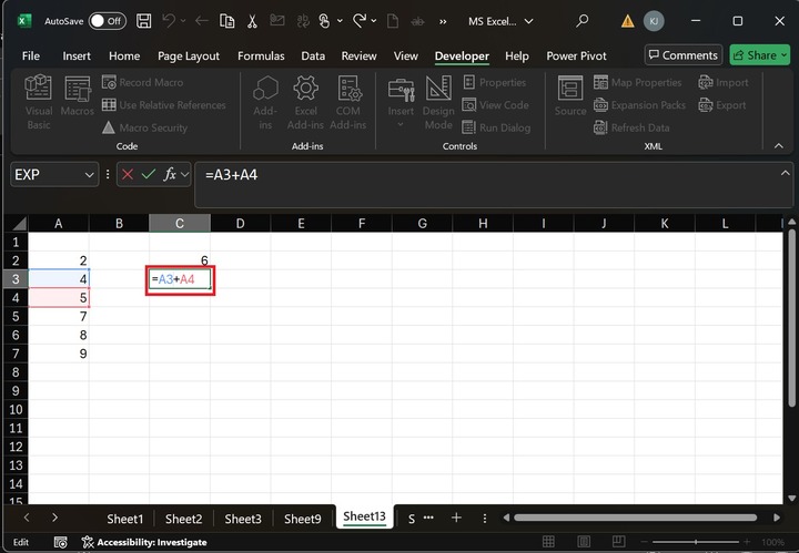 Fill Formulas in Excel 2