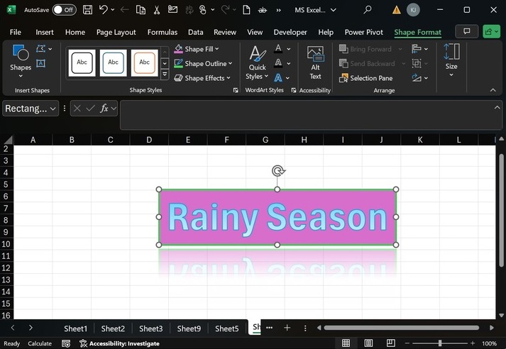 Format the WordArt Design 8