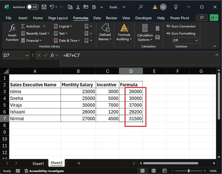 Make Formulas auto-update in Excel 5