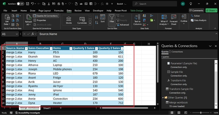 Merge Workbooks in Microsoft Excel 5