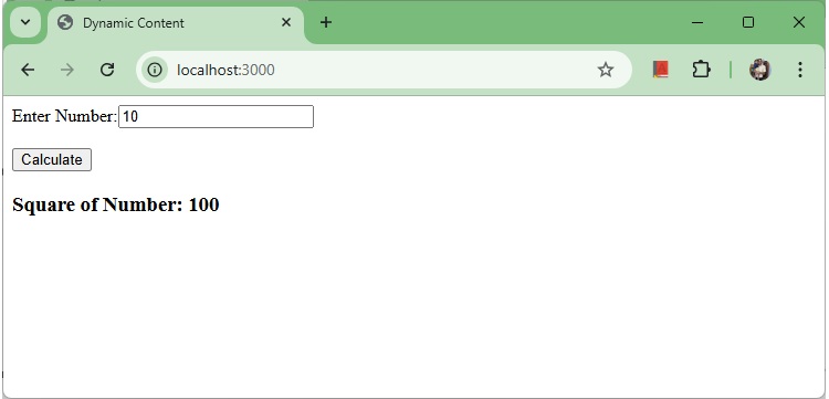Response to form submission