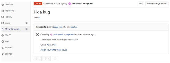 GitLab Reference Issue