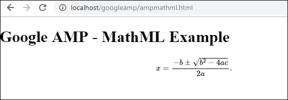 Example Mathml
