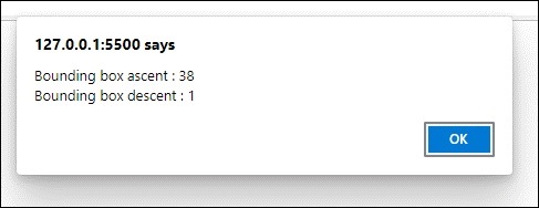 HTML Canvas ActualBoundingBoxDescent Property