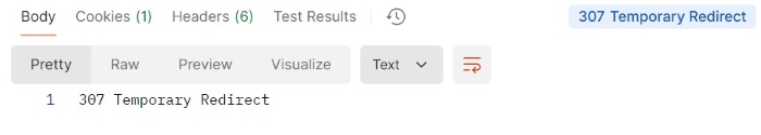 307 temporary redirect