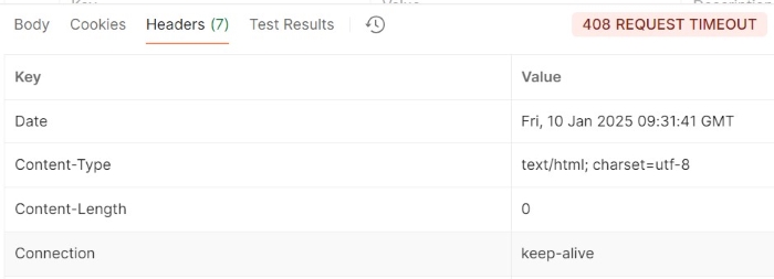 408 request timeout