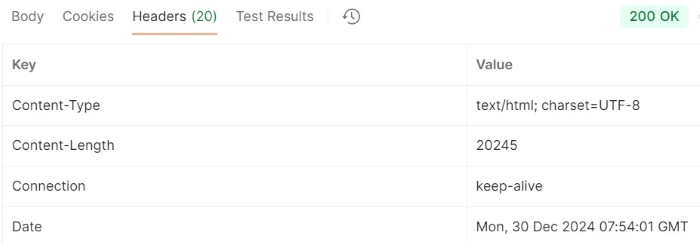 Accept header Output